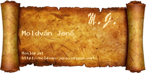 Moldván Jenő névjegykártya